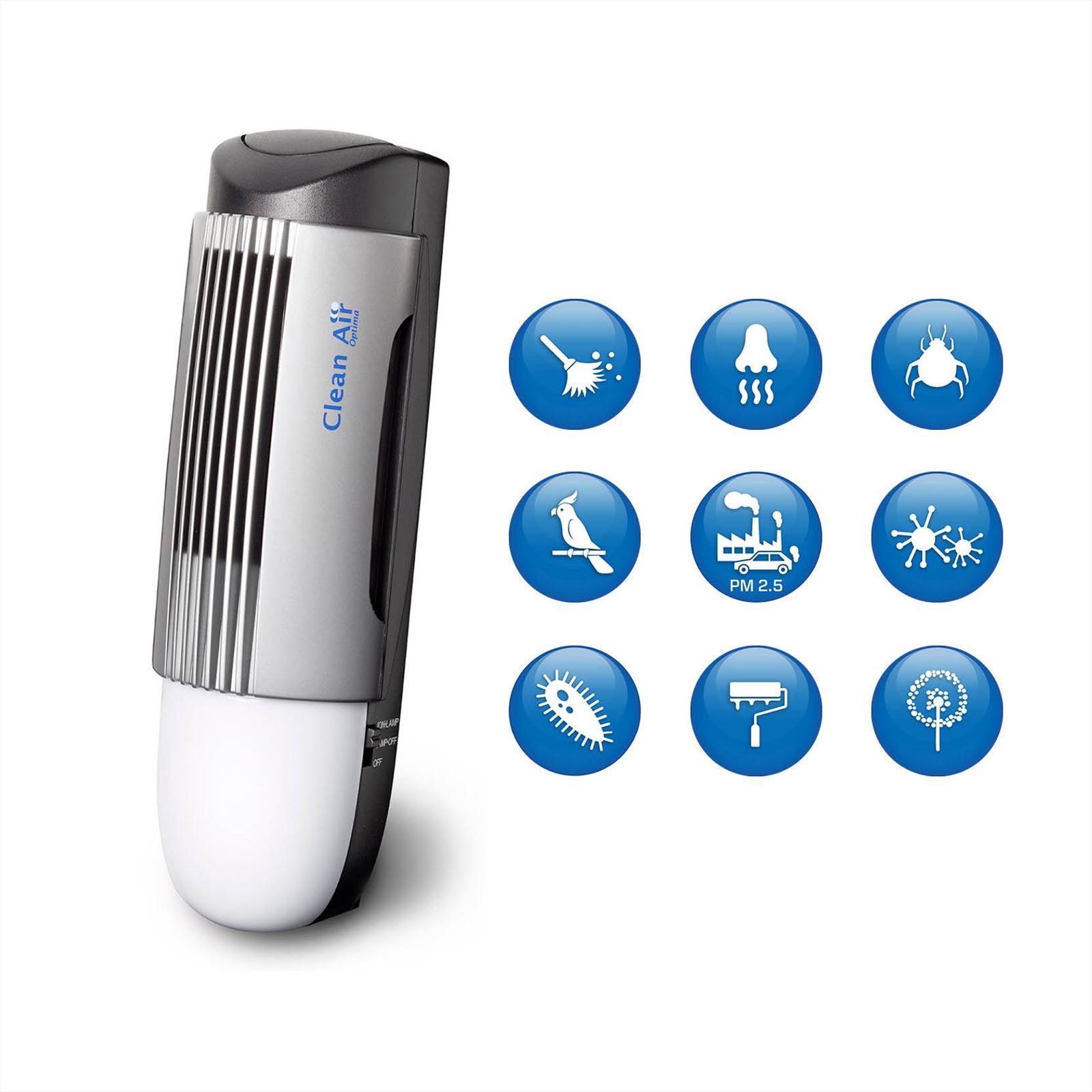 luchtreiniger clean air optima, air purifiers, HEPA filter, dust, allergens, pollutants, asthma, respiratory, home air quality, portable air cleaner, air filtration, UV-C light, ozone, smoke, odors, pet dander, mold, bacteria, air sanitizer, air freshener, home air purifier, air purification, air cleaner, air cleaning, air purifying 